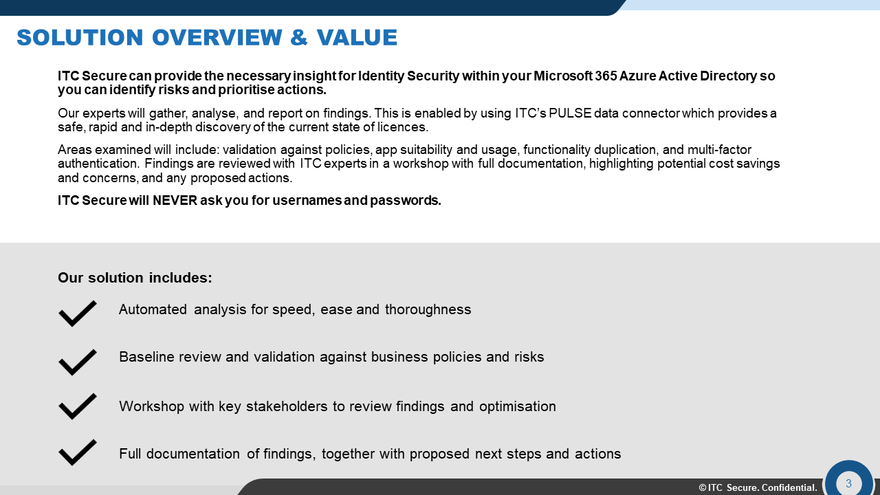Snapshot 2 of Microsoft 365 Identity Security Health Check: 1-Wk Assessment