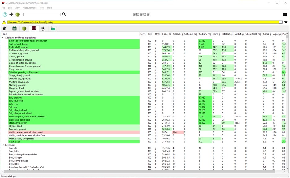 Weekly Calorie Tracker in Excel (Basic)