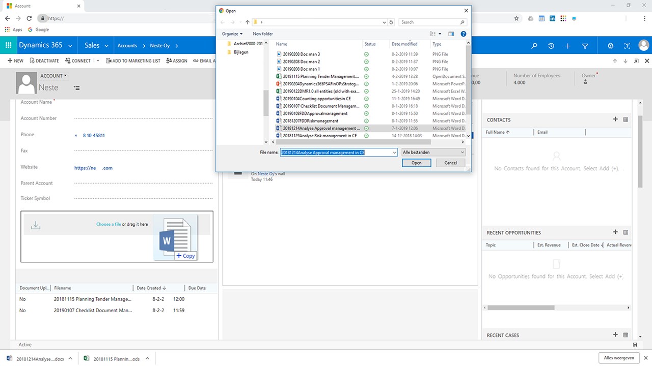 Snapshot 1 of Dynamics Document Manager