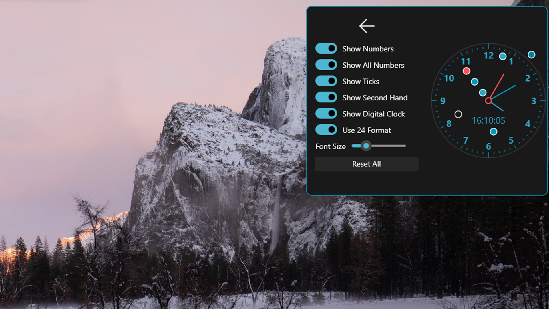Windows 10 Clock Widget