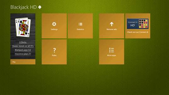 Blackjack HD Free screenshot 3