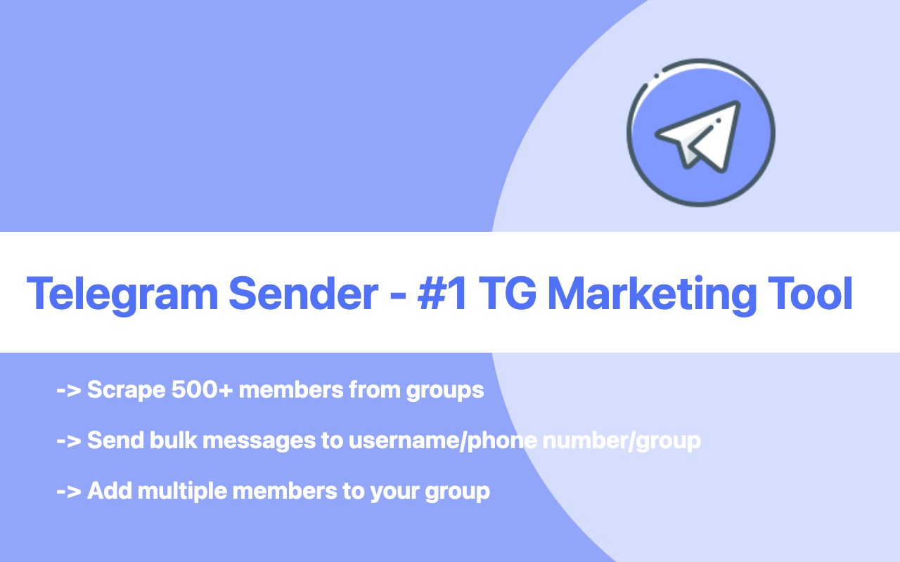 TG Sender - TG bulk message send and invite promo image