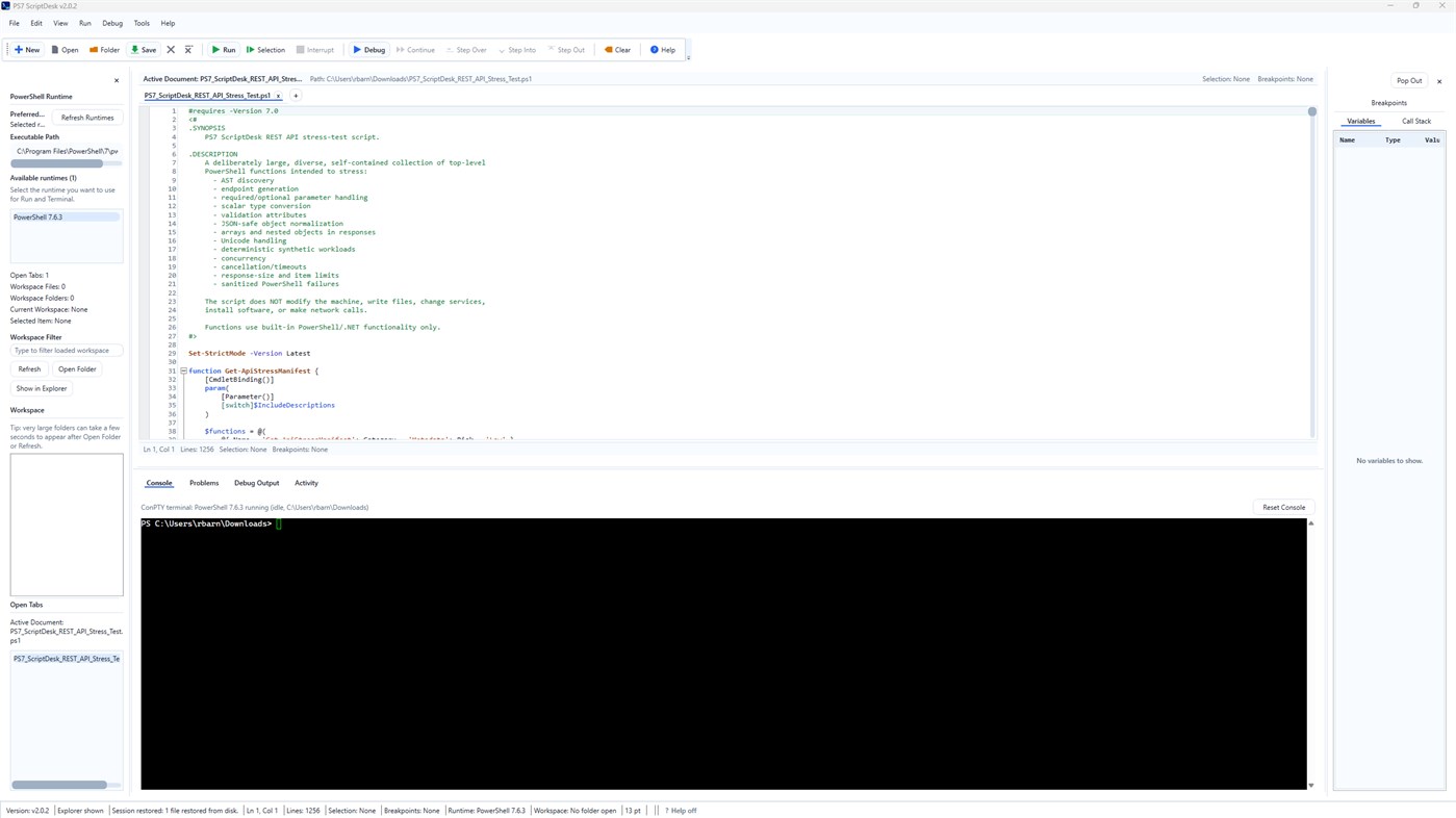 #2. PS7 ScriptDesk (Windows) Podle: Ron Barnes