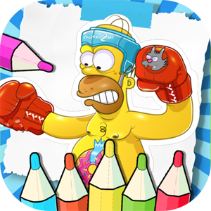 Coloring Simpson Book Kids Pages