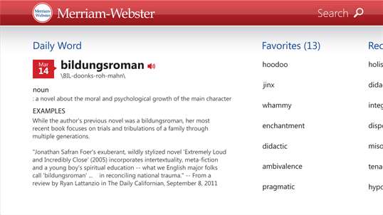 Merriam-Webster Dictionary Recommended by Dell screenshot 1