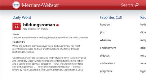 Merriam-Webster Dictionary for Dell Screenshots 1