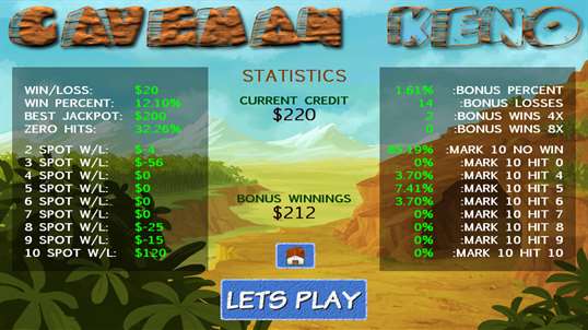 Caveman Keno screenshot 4
