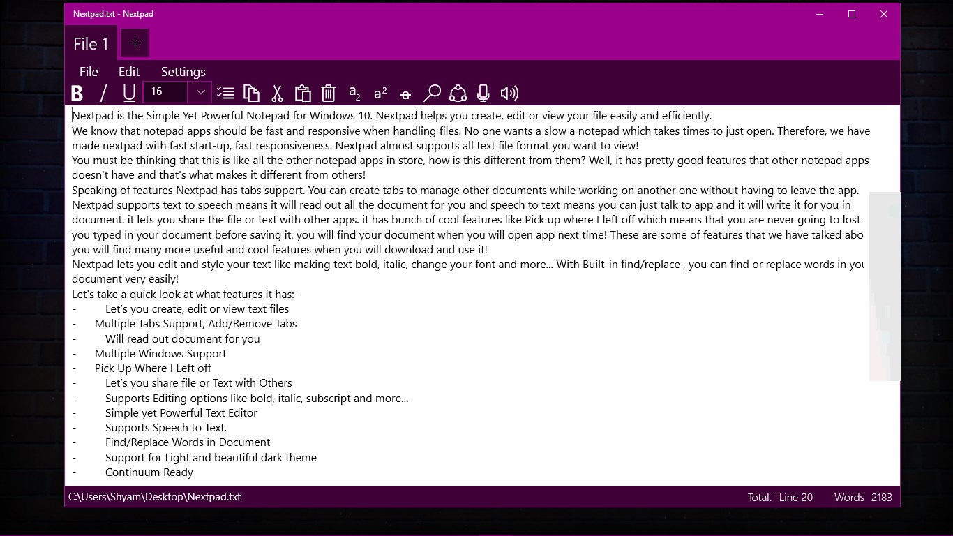 Developer Submission: Nextpad for Windows 10! The Best or ...