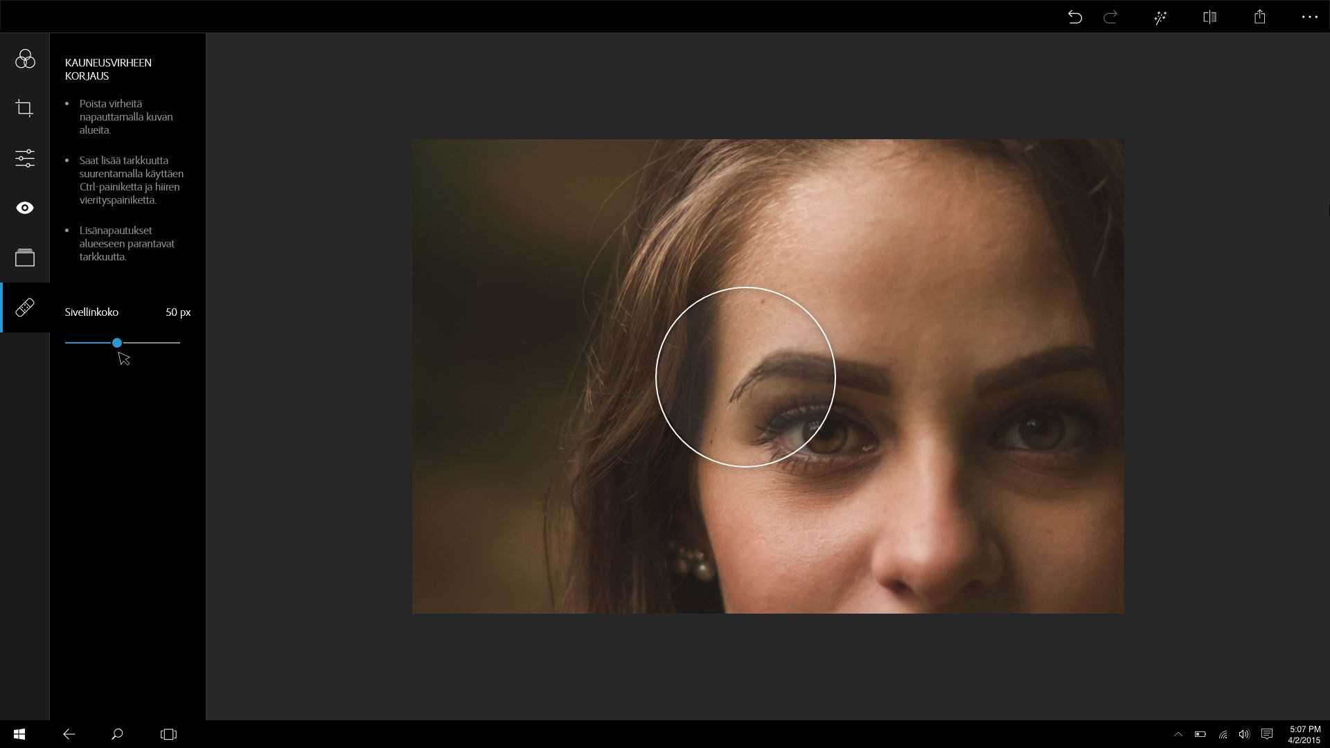 Häivytä näpyt yhdellä napautuksella