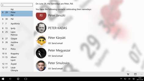 Hungarian Namedays Screenshots 1
