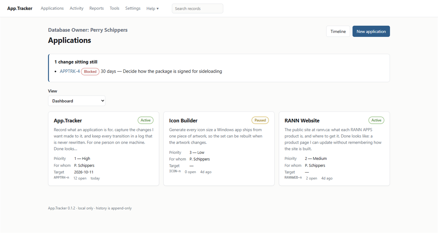 #1. App.Tracker (Windows) De: RANN
