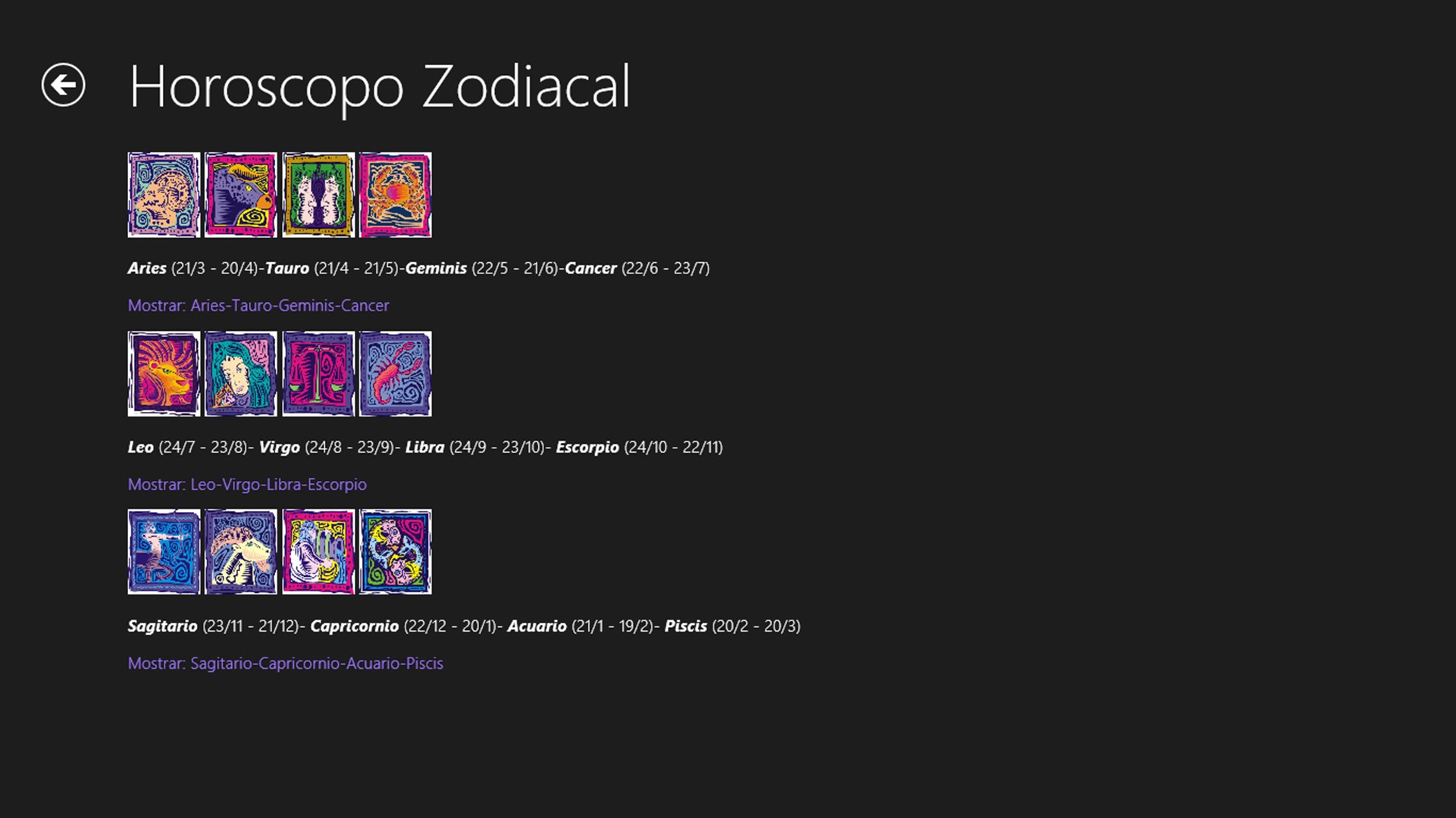 Conoce Tu Signo - Microsoft Apps