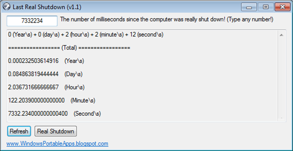 Last Real Shutdown (Windows) 由: 25/8