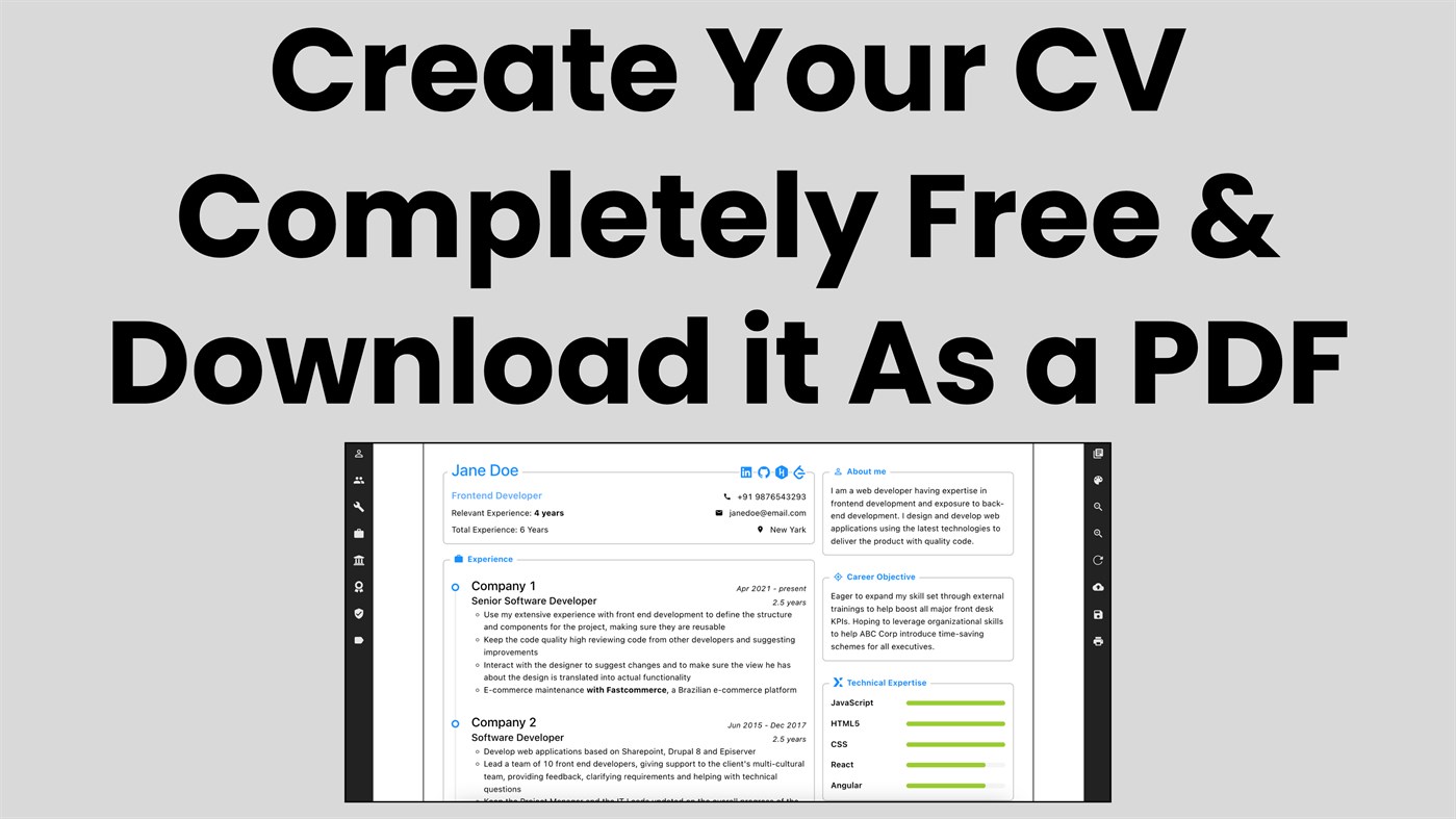 #1. CV Maker Pro (Windows) 由: CodeRobo.org