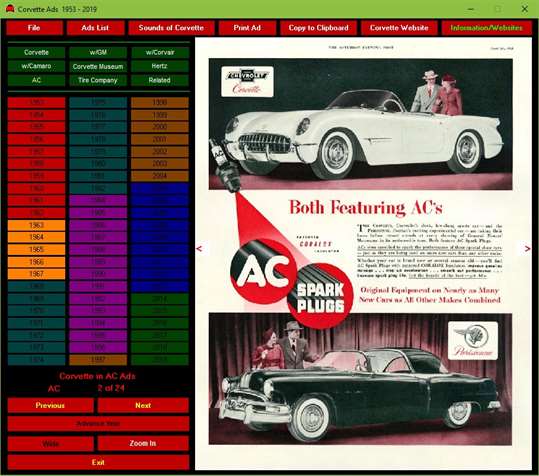 Corvette Ads 1953-2019 screenshot 10