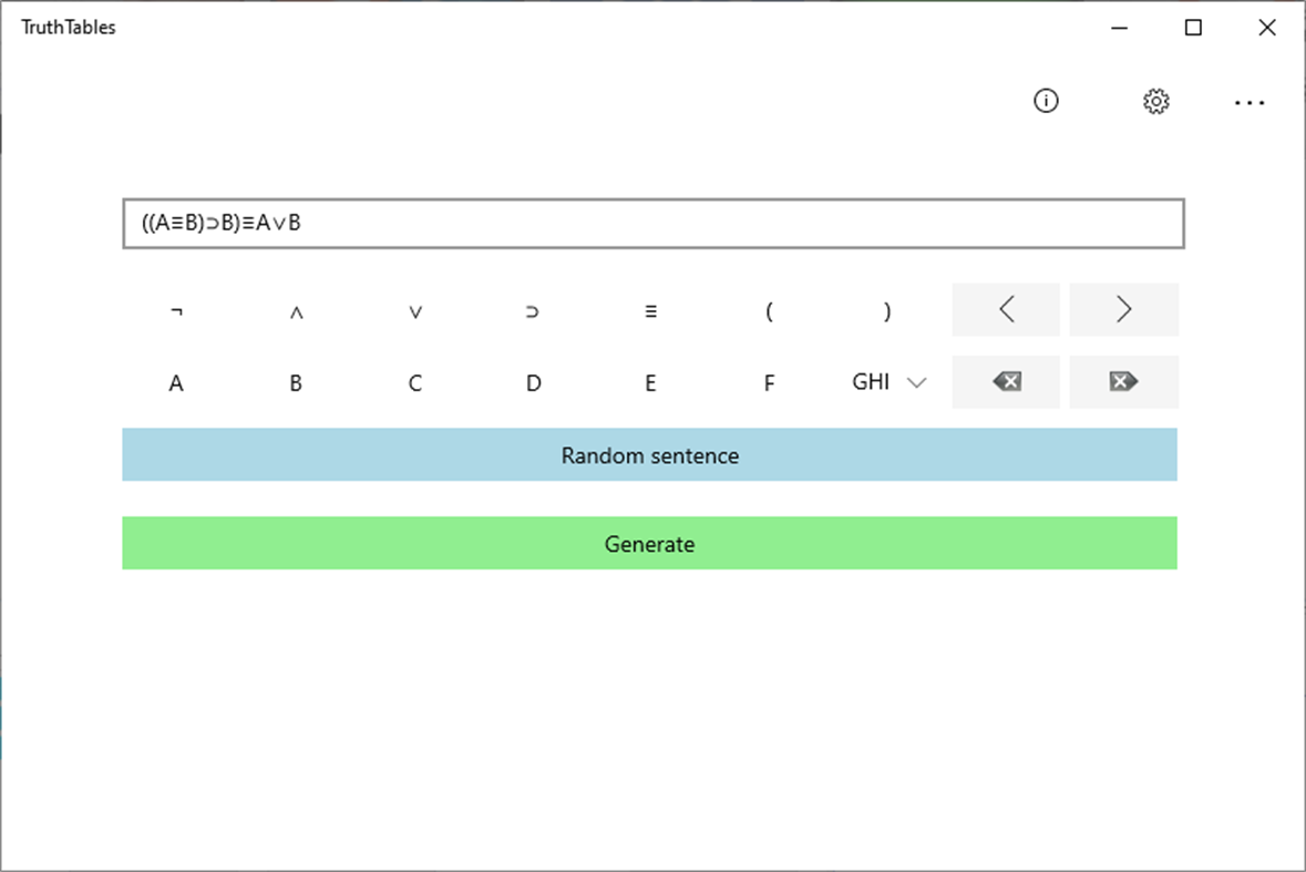 #3. Truth Table Generator (Windows) Podle: Jukka Häkkinen