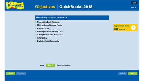 Professor Teaches QuickBooks 2018 Screenshots 1