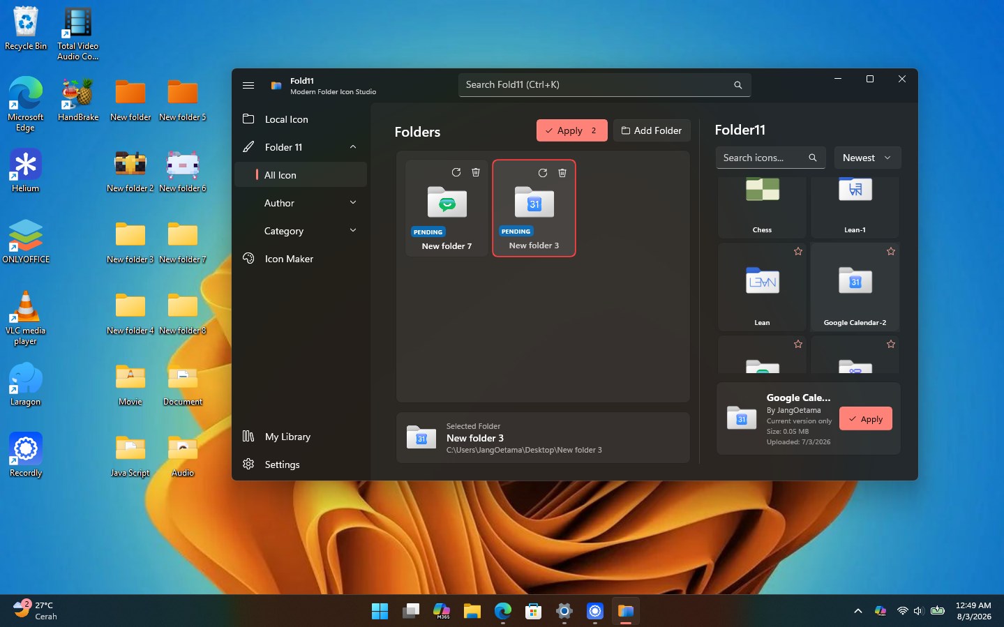 Fold11 - Folder Icon Maker screenshot