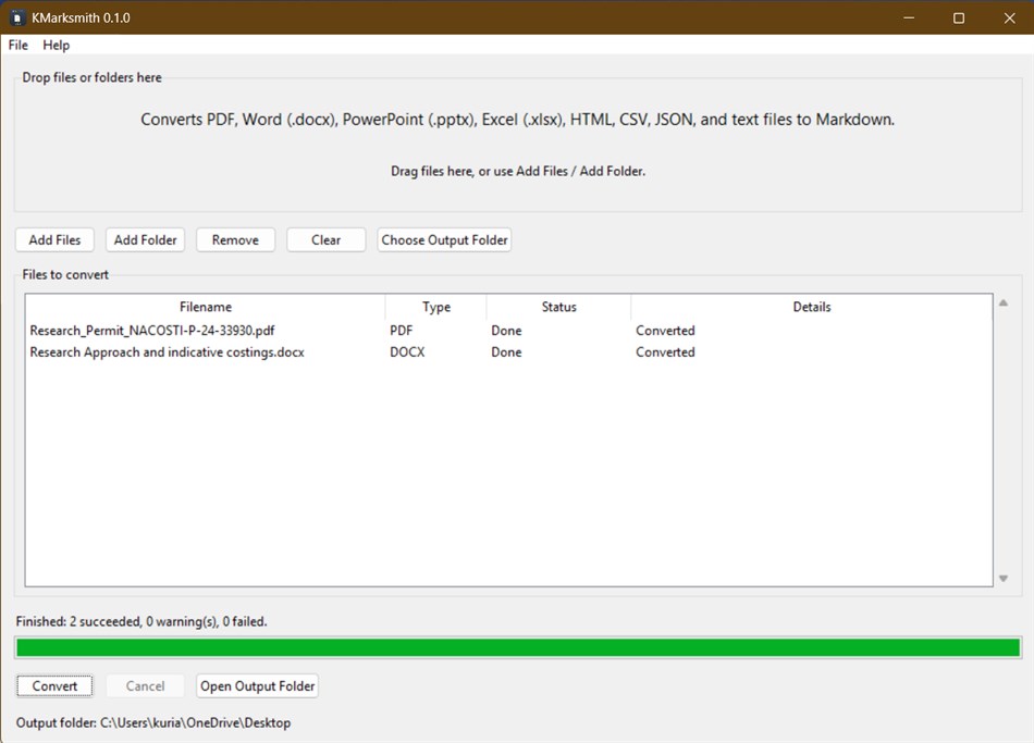 KMarksmith - Markdown Maker (Windows) Ved: Kuria Ndungu