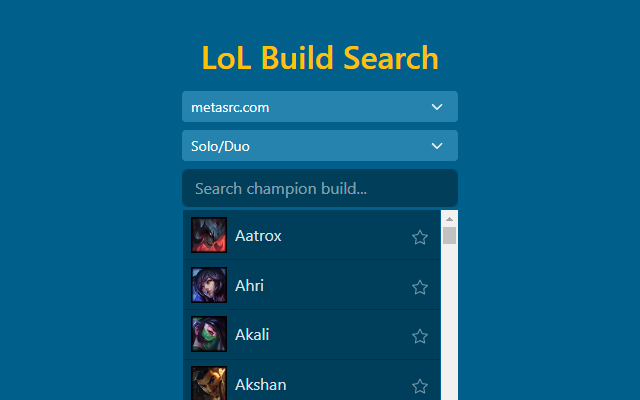 LoL Build Search