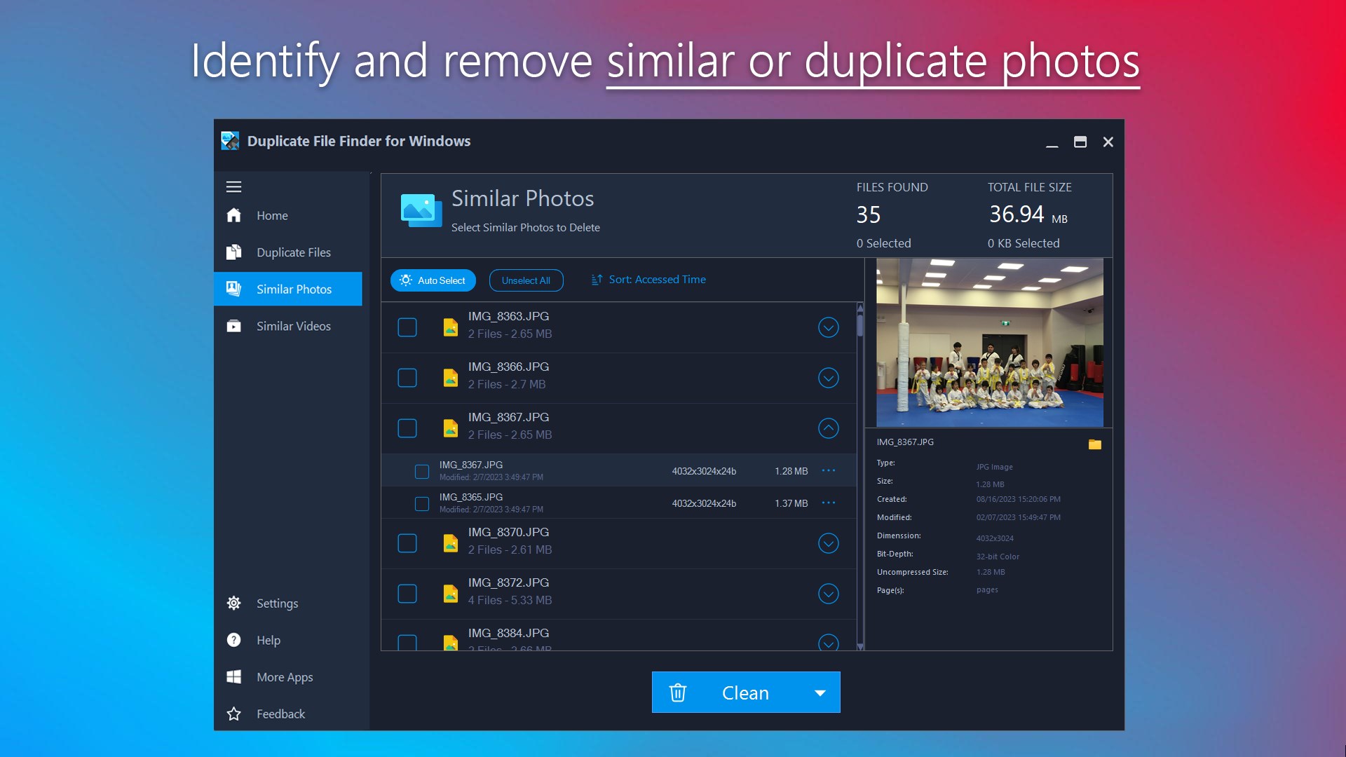 Duplicate File Finder for Windows screenshot
