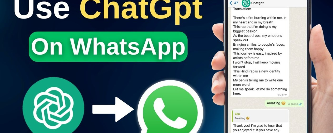 ChatGPT in WhatsApp marquee promo image