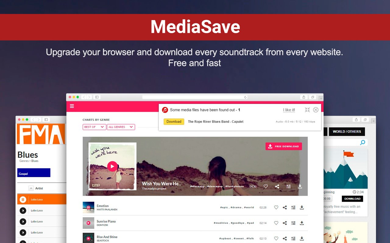 MediaSave. Download music free