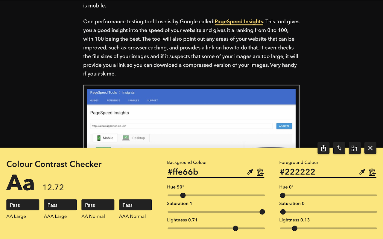 Colour Contrast Checker