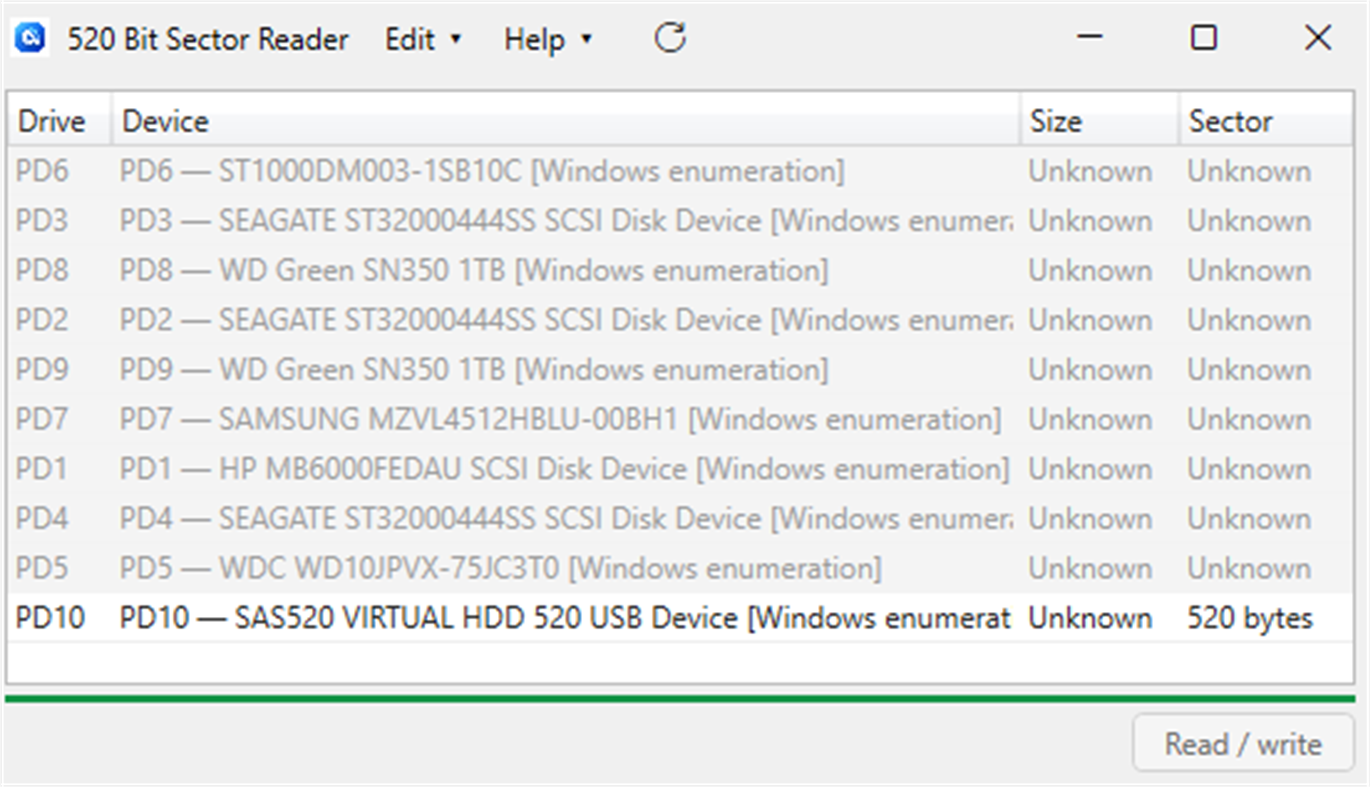 #2. 520 Bit Sector Reader (Windows) Af: Tarek Wasfy