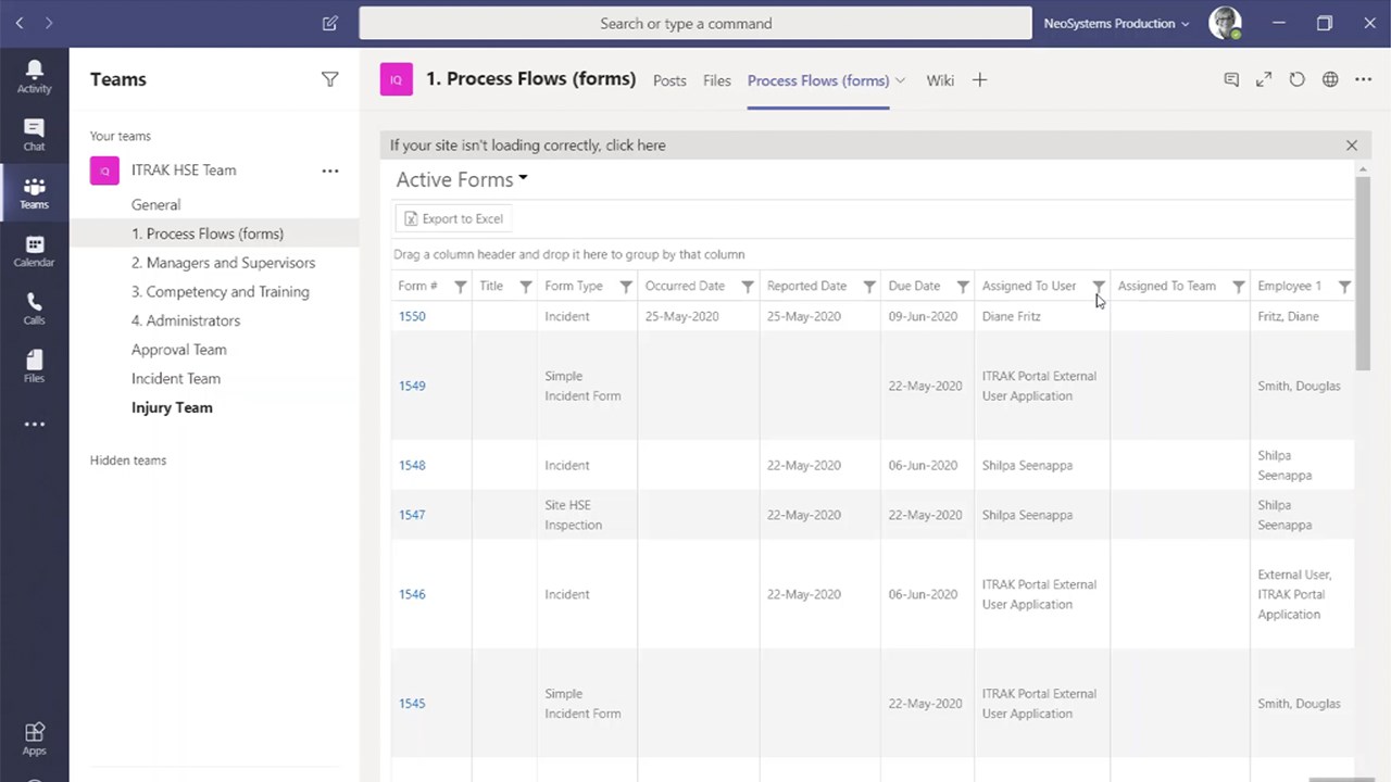 Snapshot 5 of ITRAK 365 Safety & Operational Compliance for Power Platform