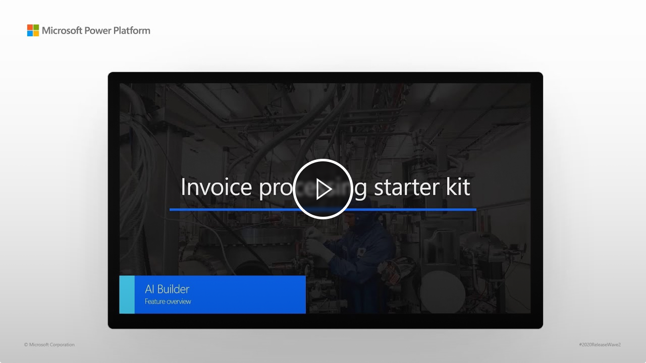 Snapshot 1 of AI Builder Invoice Processing Starter Kit