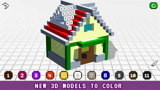 House 3D Color by Number - Voxel Coloring Book screenshot 3