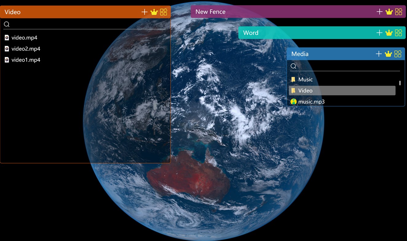 #2. Icon Fence - Desktop Cleanup (Windows) Podle: MeetmeXM Technology Co., Ltd