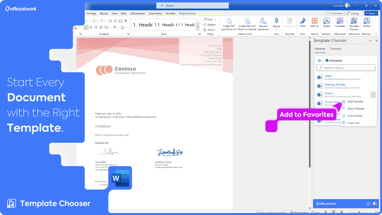 Snapshot 4 of officeatwork | Template Chooser User Subscription