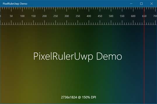 PixelRulerUwp Demo screenshot 1