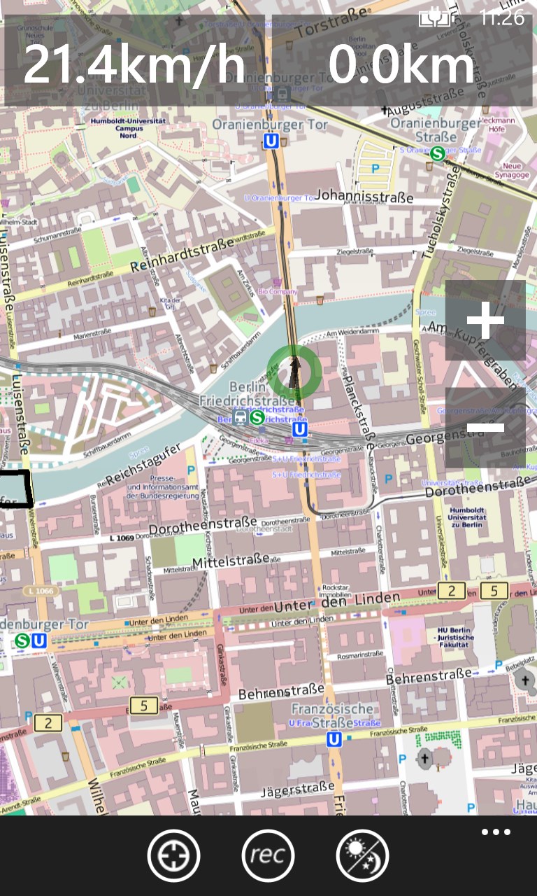 GPX travel map for Windows 10 Mobile