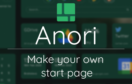 Anori: productivity new tab small promo image