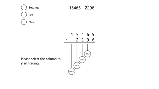 Column Subtraction screenshot 3