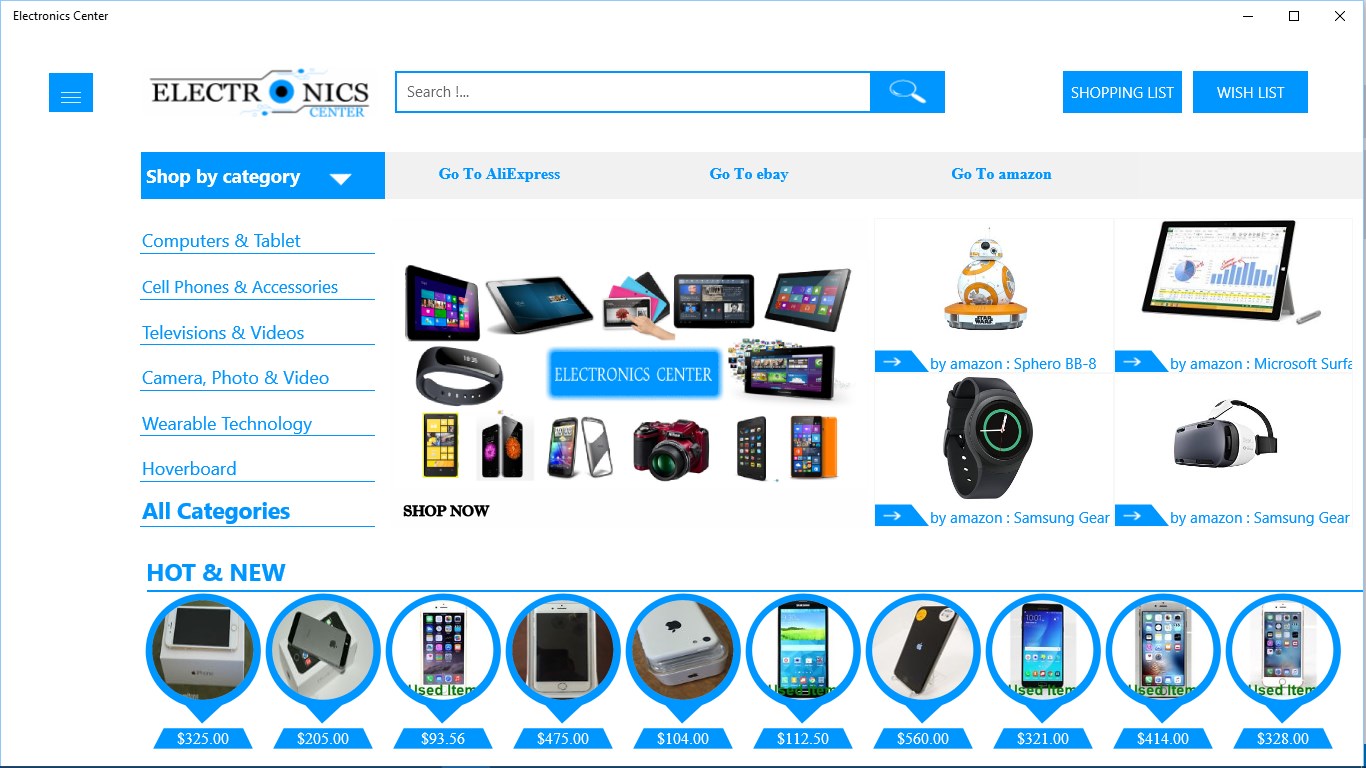 Electronics Center for Windows 10