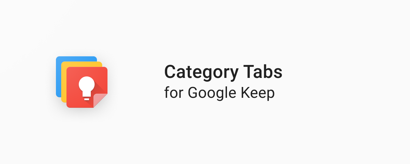 Category Tabs for Google Keep™ marquee promo image