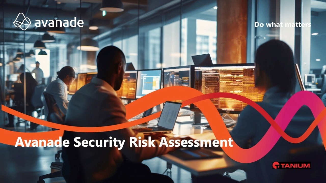 Snapshot 1 of Avanade Security Risk Assessment