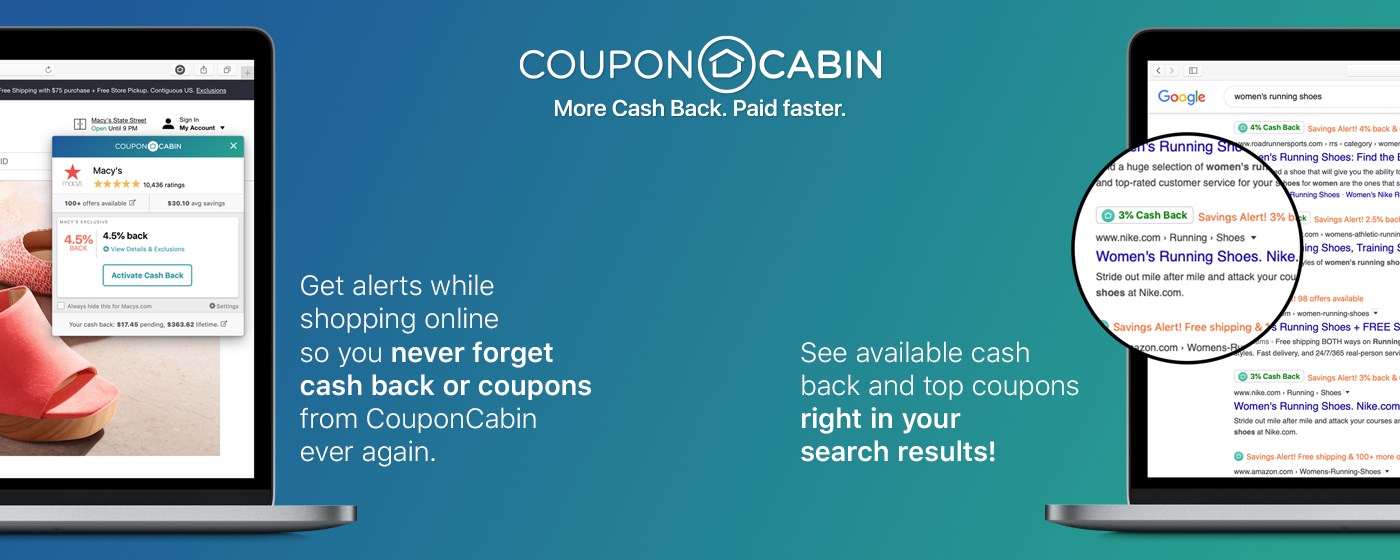 CouponCabin Sidekick - Coupons & Cash Back marquee promo image