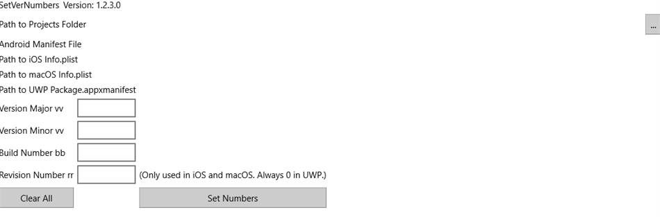 SetVerNumbers (Windows) 由: Eigil Krogh
