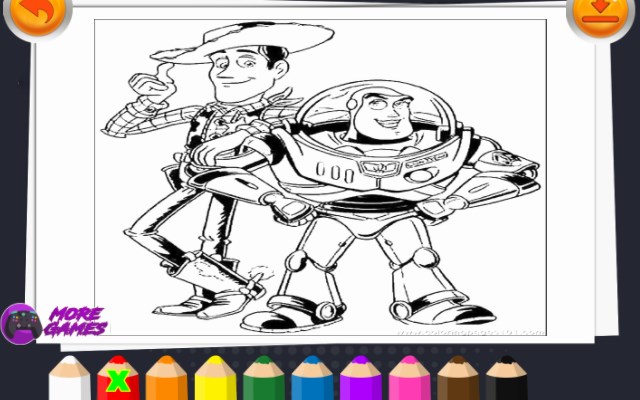 Coloring Book For Toy Story Game