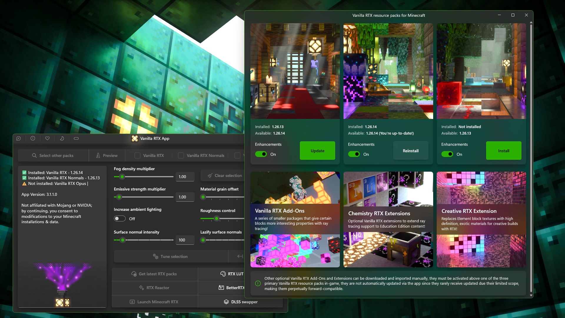 Vanilla RTX App screenshot