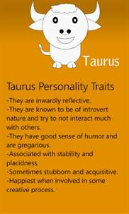 Taurus Personality screenshot 2