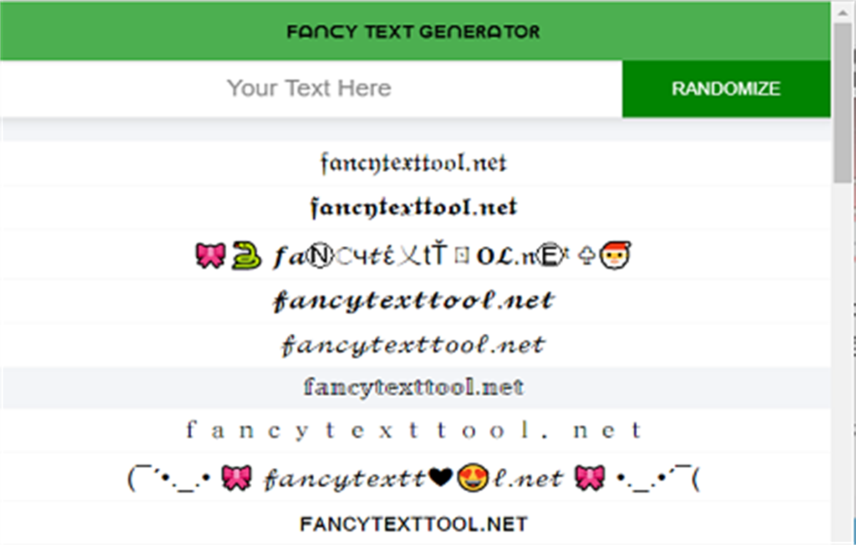 Fancy Text Generator