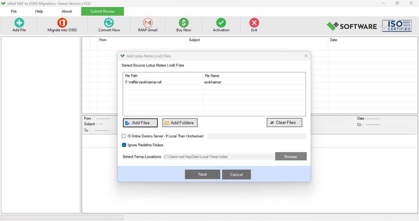 #2. NSF to O365 Migration (Windows) 由: VARTIKA SOFTWARE PRIVATE LIMITED