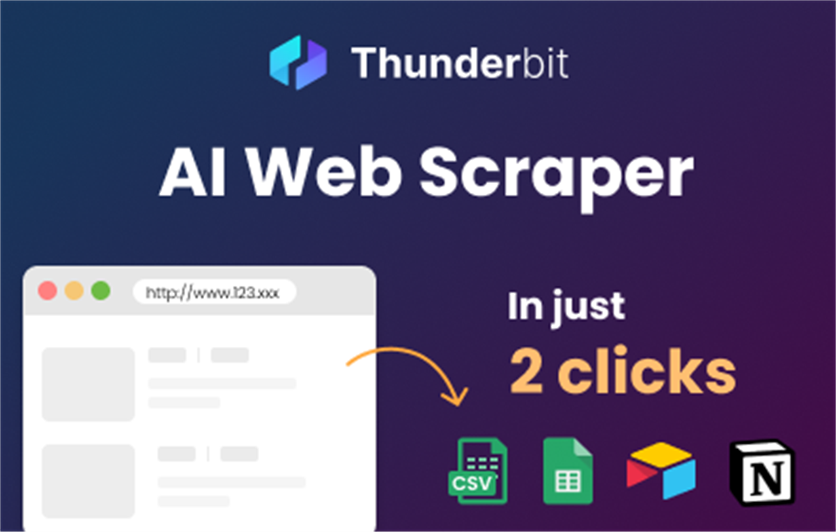 Thunderbit: AI Web Scraper & Web Automation Agent