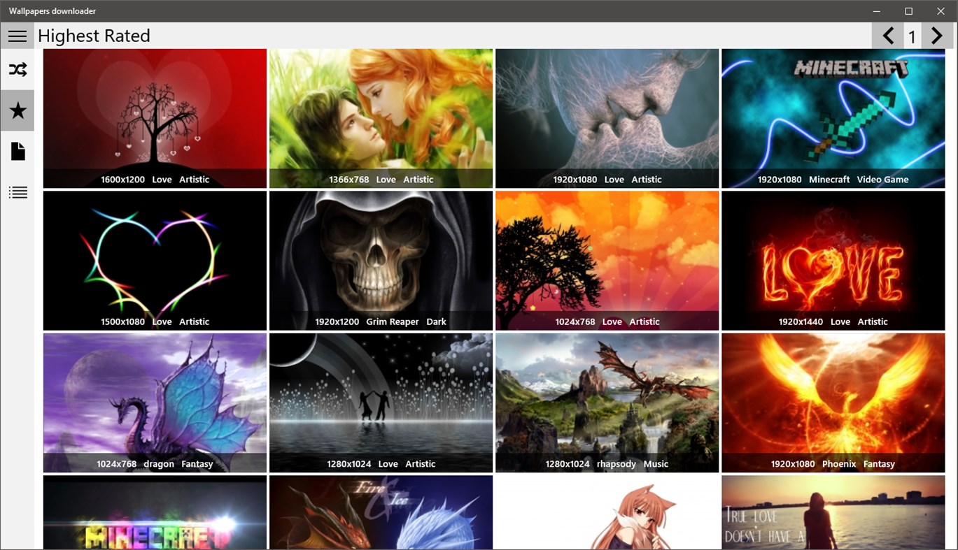 #2. Wallpapers downloader (Windows) 由: Аркадий Кузнецов